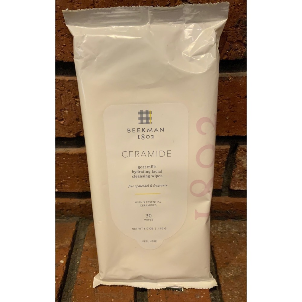 Beekman 1802 CERAMIDE Goat Milk Hydrating Facial Cleansing Wipes 30 Count